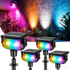 Brizled robot solar spot light brightens walkways with charming garden lighting.