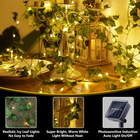 Brizled ivy lights arrive ready to install with no assembly required