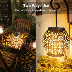 Brizled IP65 waterproof lanterns withstand rain and breeze for year-round use.