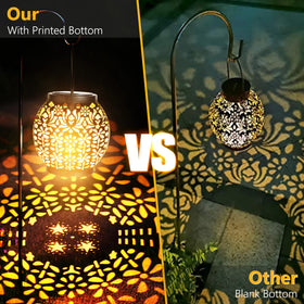 Brizled two-pack lanterns provide instant ambiance for pathways.