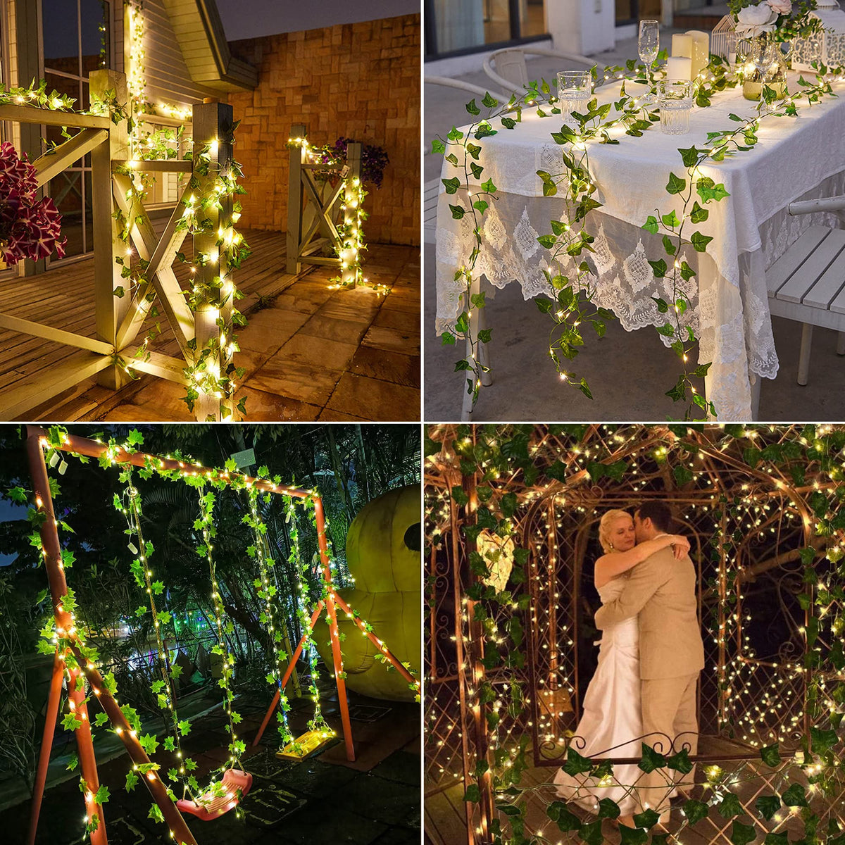Brizled waterproof ivy lights withstand rain for durable outdoor decor