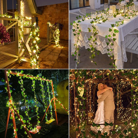 Brizled waterproof ivy lights withstand rain for durable outdoor decor