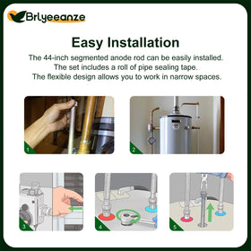 Teflon sealing tape included for a secure, leak-proof Brlyeeanze installation