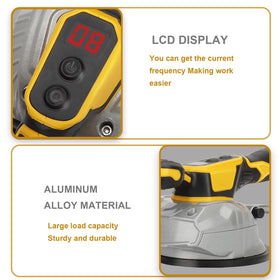 Thick suction cup provides up to 110 lb hold for large tiles.