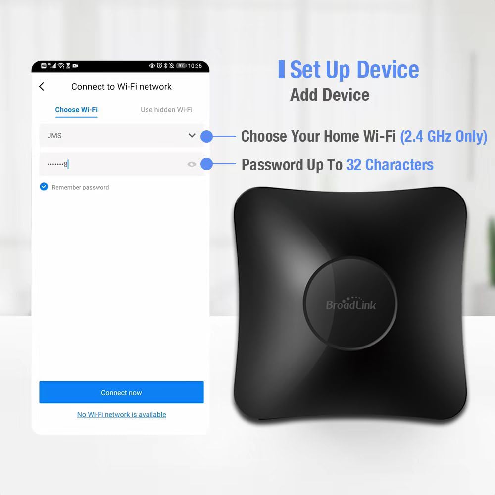BroadLink RM4 Pro FastCon auto-discovery makes adding devices effortless.