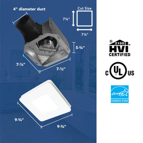Broan-NuTone BEL8 roomside retrofit for fast bathroom upgrades with no attic access.