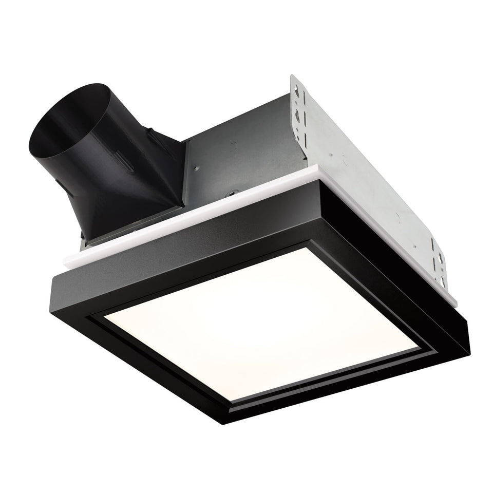 Broan-NuTone Roomside 110 CFM exhaust fan with LED light improves bathroom moisture control.