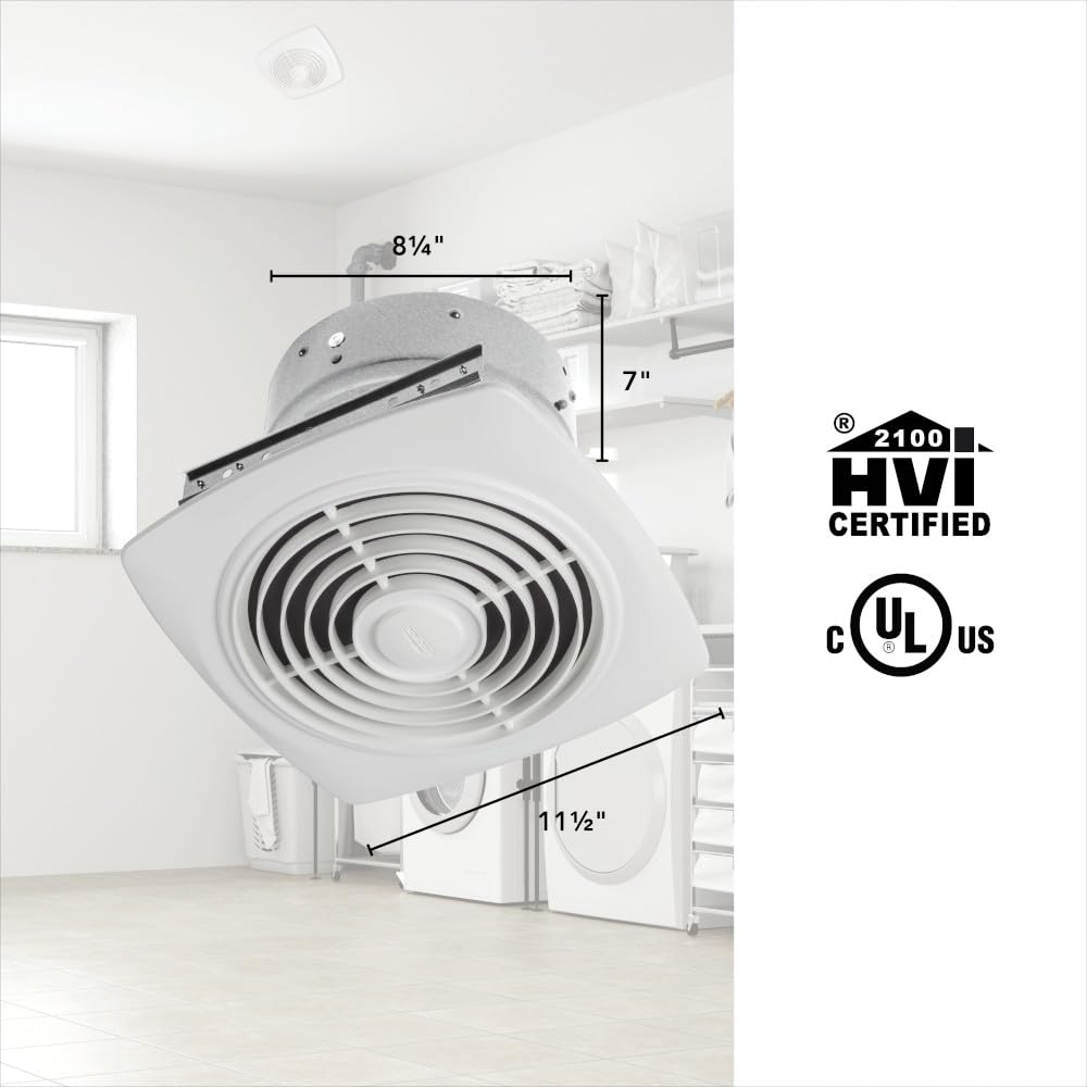 Broan-NuTone 505 paintable grille blends with decor.
