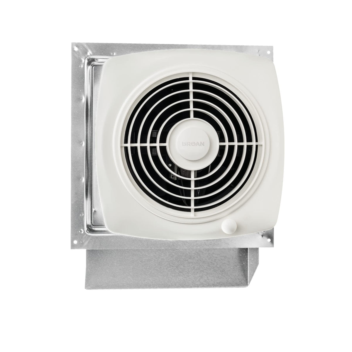 Broan-NuTone 509S wall vent cover with exterior cap enables quick, clean installation.