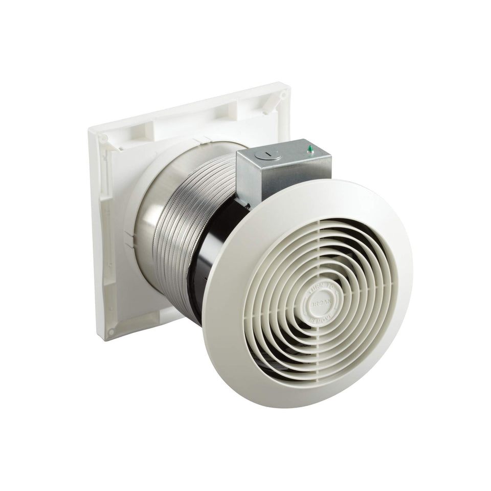 Broan-NuTone 512M wall vent cap with bird screen enables quick, duct-free installation.