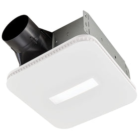 Broan-NuTone bathroom exhaust fan retrofit design with seamless room-side installation.