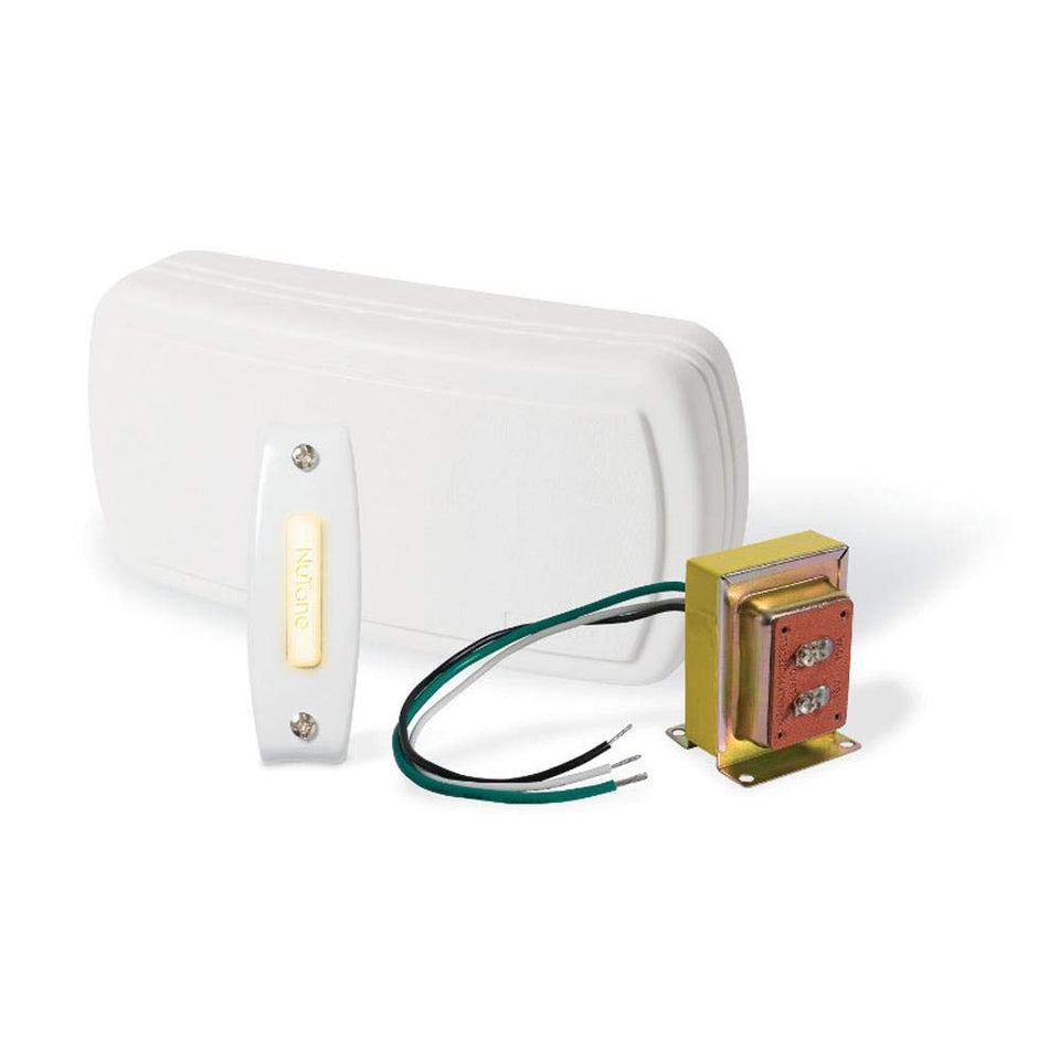 Broan-NuTone BK115LWH lighted pushbutton doorbell kit for front and back doors