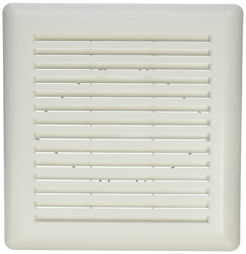 Broan-NuTone C350GN grille in white, front view for a clean bathroom look.