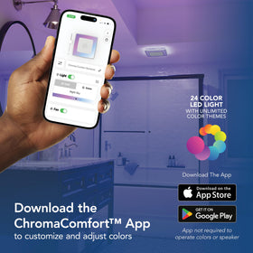 Wireless wall control for quick changes without attic access.