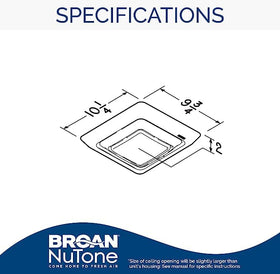 Broan-NuTone FG600 grille design stays cleaner longer with fewer slots