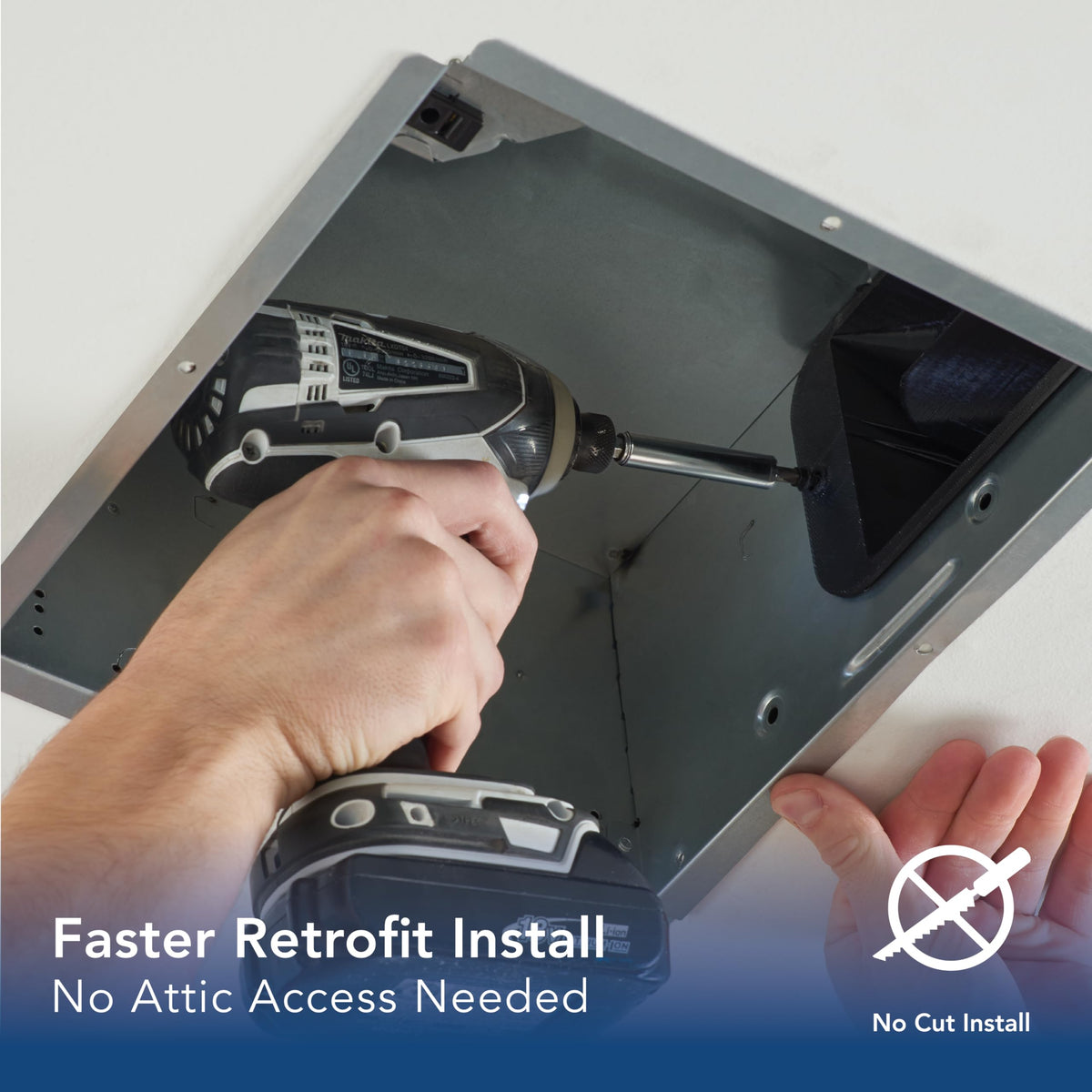 TrueSeal damper close-up showing reduced air leakage for better home efficiency.