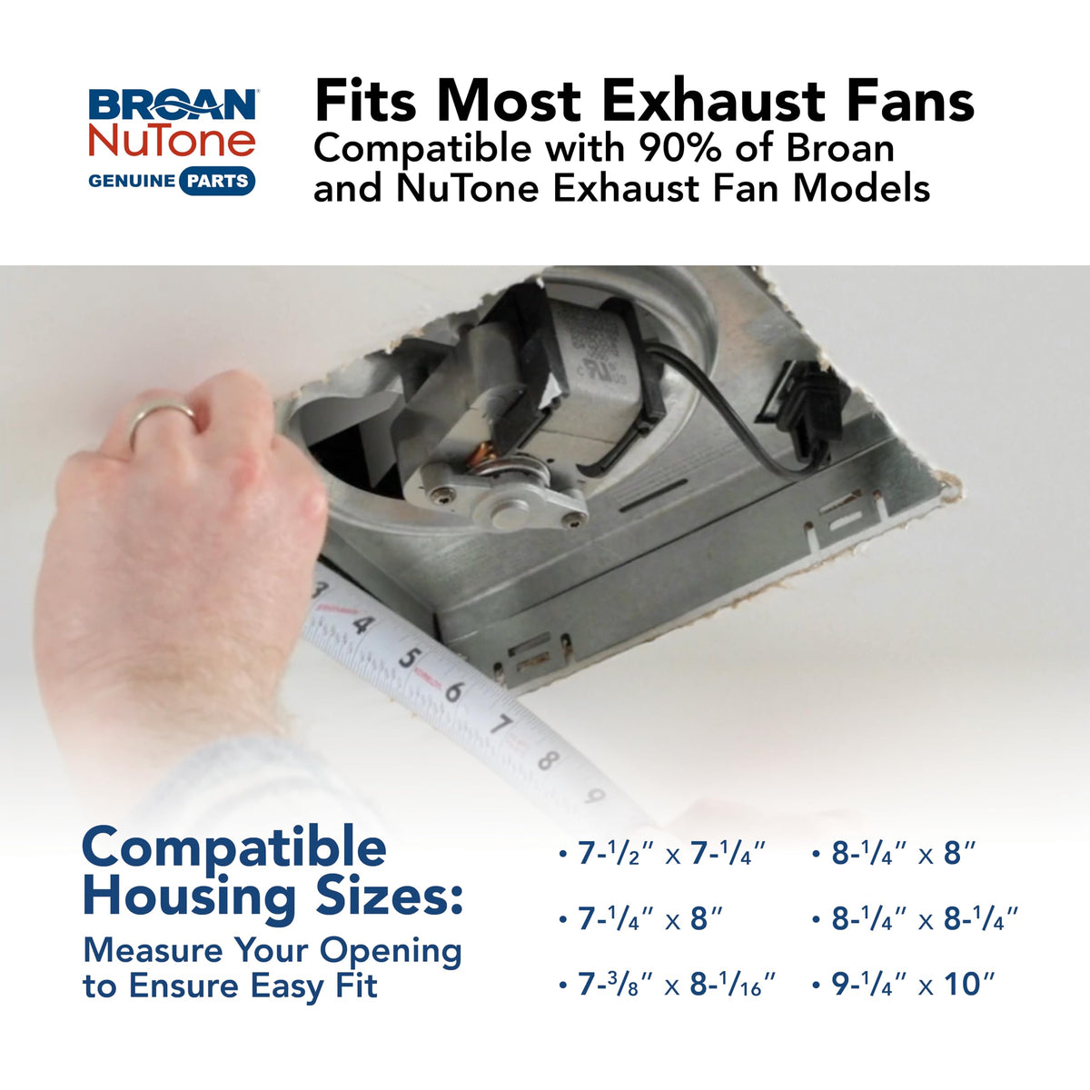 Broan-NuTone RCM700 uses genuine replacement parts for reliable performance.