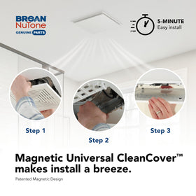 Broan-NuTone RCM700 fits over 90% of bath fan models for broad compatibility.