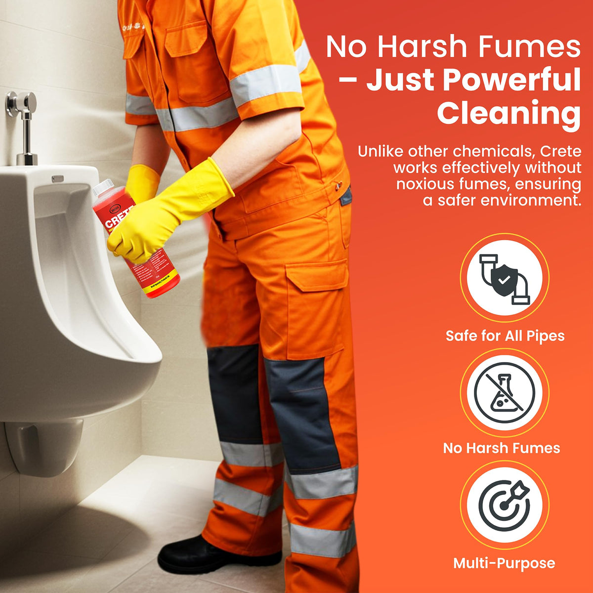 Brodi Crete descaler in use during maintenance for cleaner facilities.