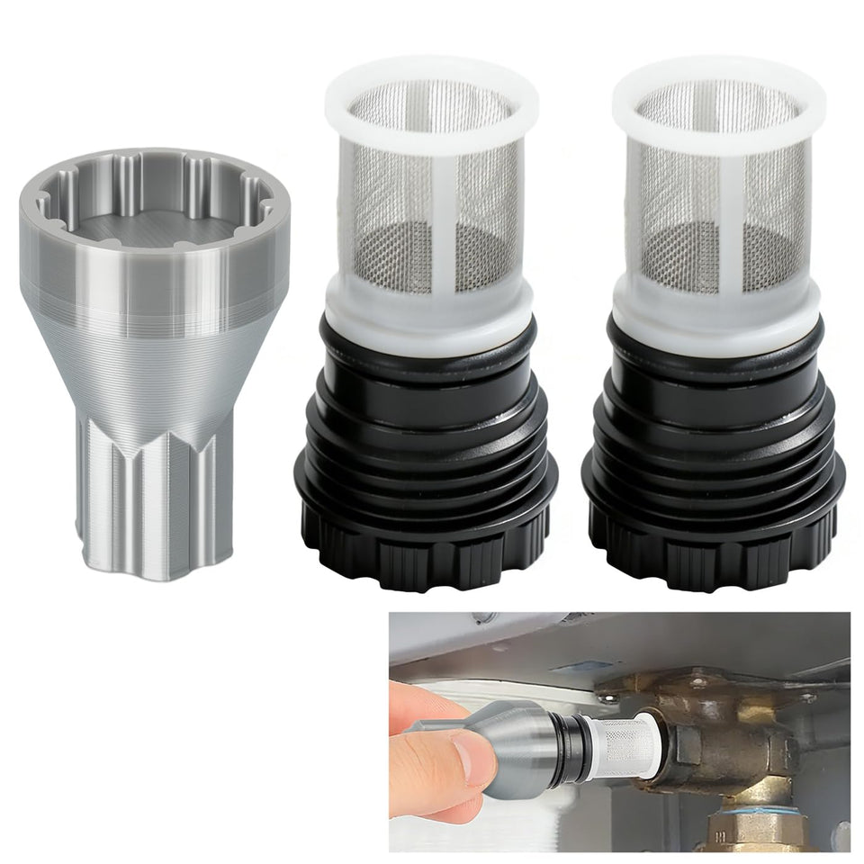 Brolena 3-in-1 removal tool for easy Rinnai filter extraction.