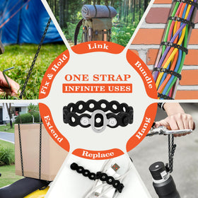 Brolena Modular Straps coiled for compact storage and travel-friendly packing.