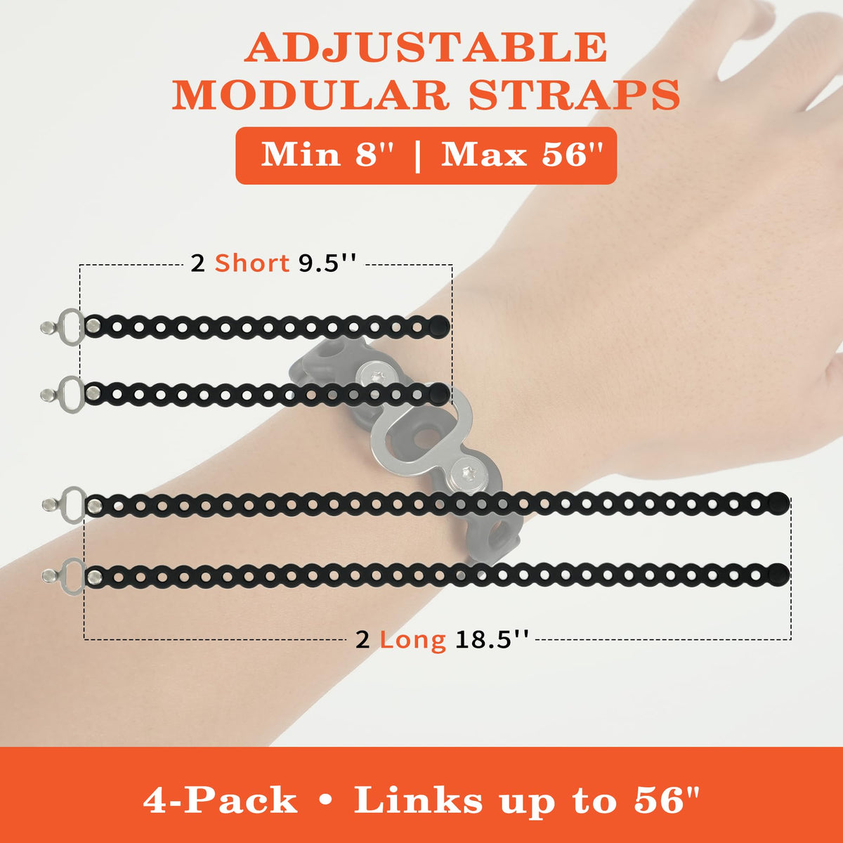 Brolena Modular Straps wrapped around gear on a pack for stable transport.