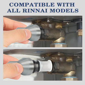 Brolena inlet filters 2-pack ready for Rinnai unit replacement.