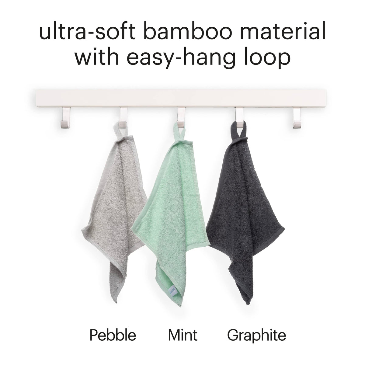Brondell Bamboo Bidet Towels closeup shows soft rayon fibers for gentle drying.
