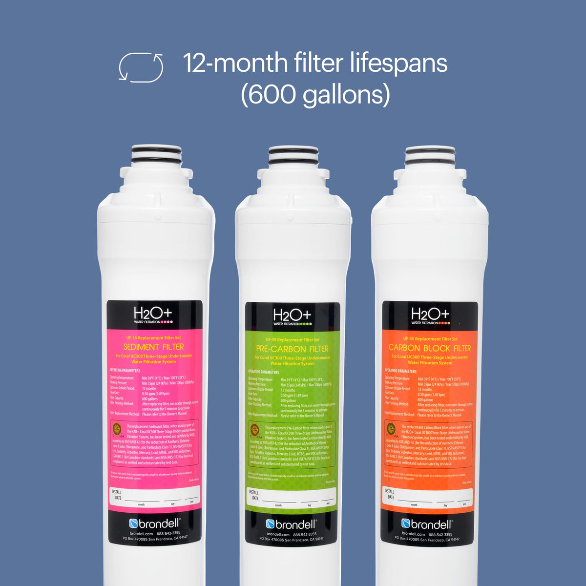 Brondell Coral UC300 Gold Seal-certified performance for trusted purification