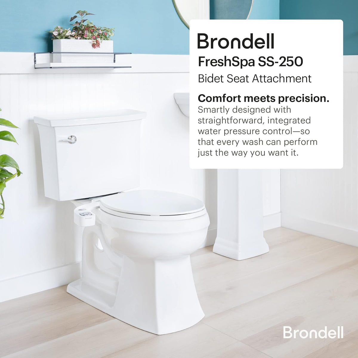Brondell FreshSpa Thinline dual nozzles for targeted front or rear wash