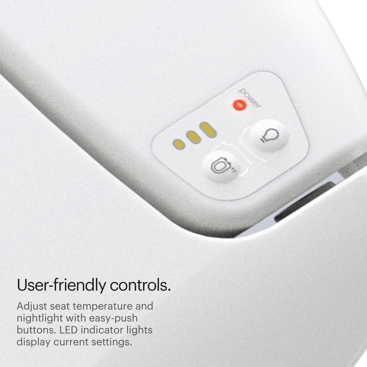Brondell LumaWarm heat settings offer personalized comfort.