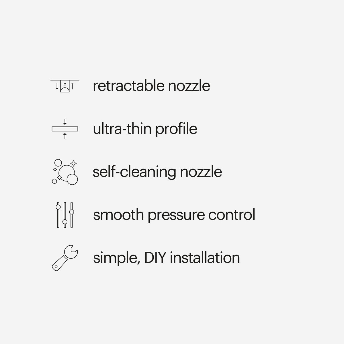 Protective nozzle guard on Brondell SS-150 for reliable rinsing