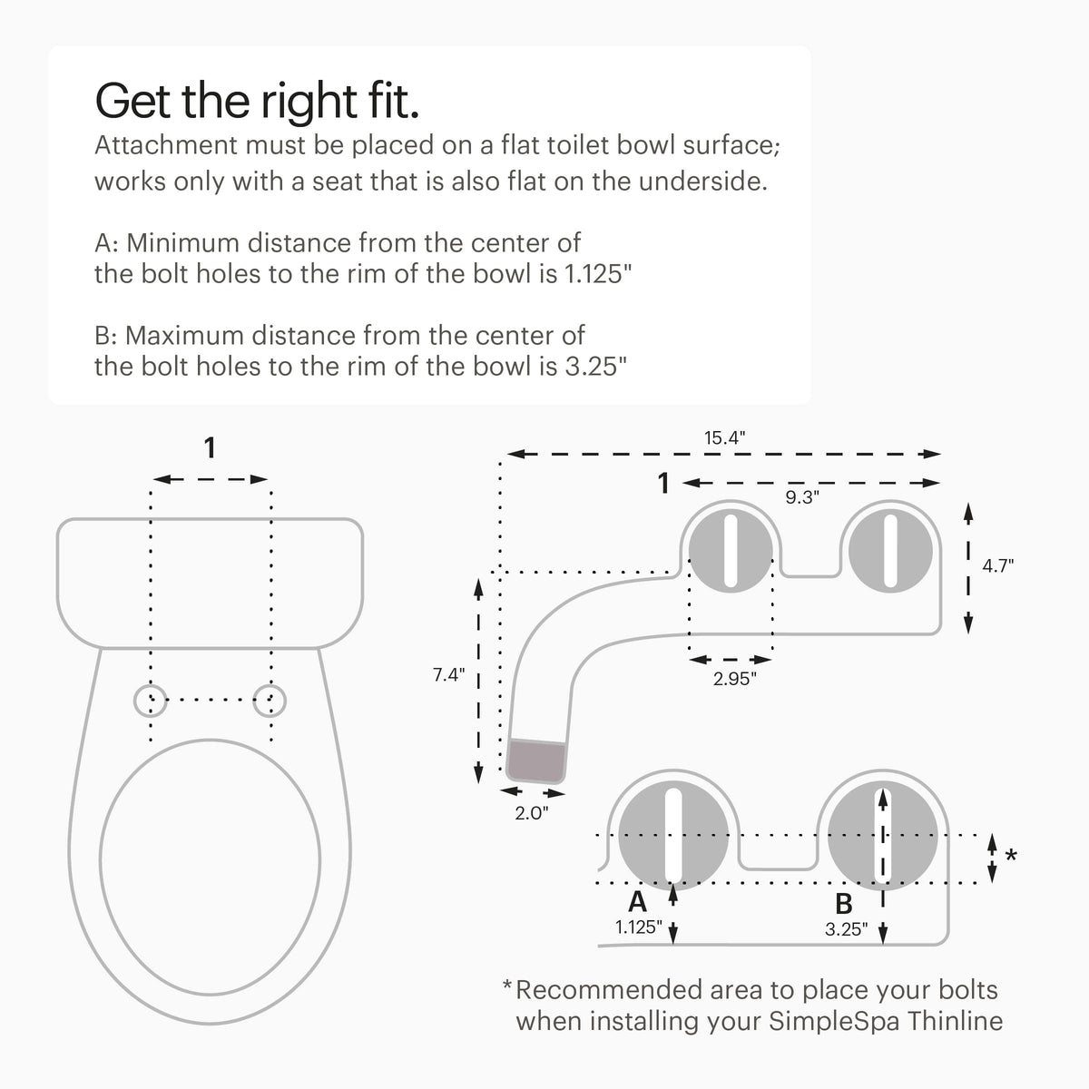 Reinforced housing protects the Brondell bidet from daily wear