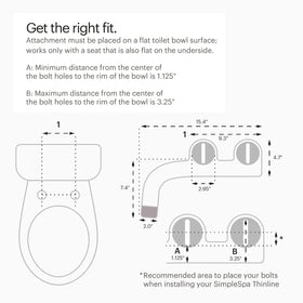 Reinforced housing protects the Brondell bidet from daily wear