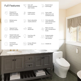 Brondell S1400 warm-water spray detail for customizable comfort