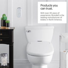 Brondell S1400 easy-install setup on elongated toilet