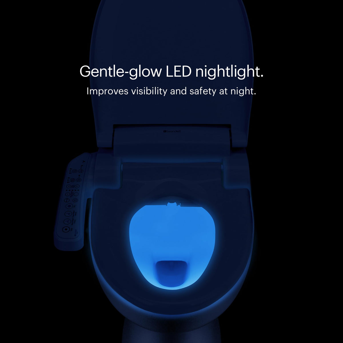 Brondell SE400-EW gentle-close lid reduces noise when closing.