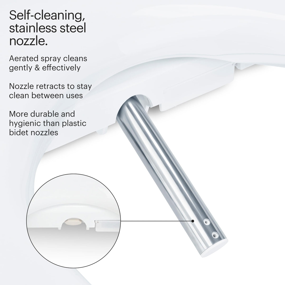 Brondell SE400-EW warm air dryer for gentle drying after wash.