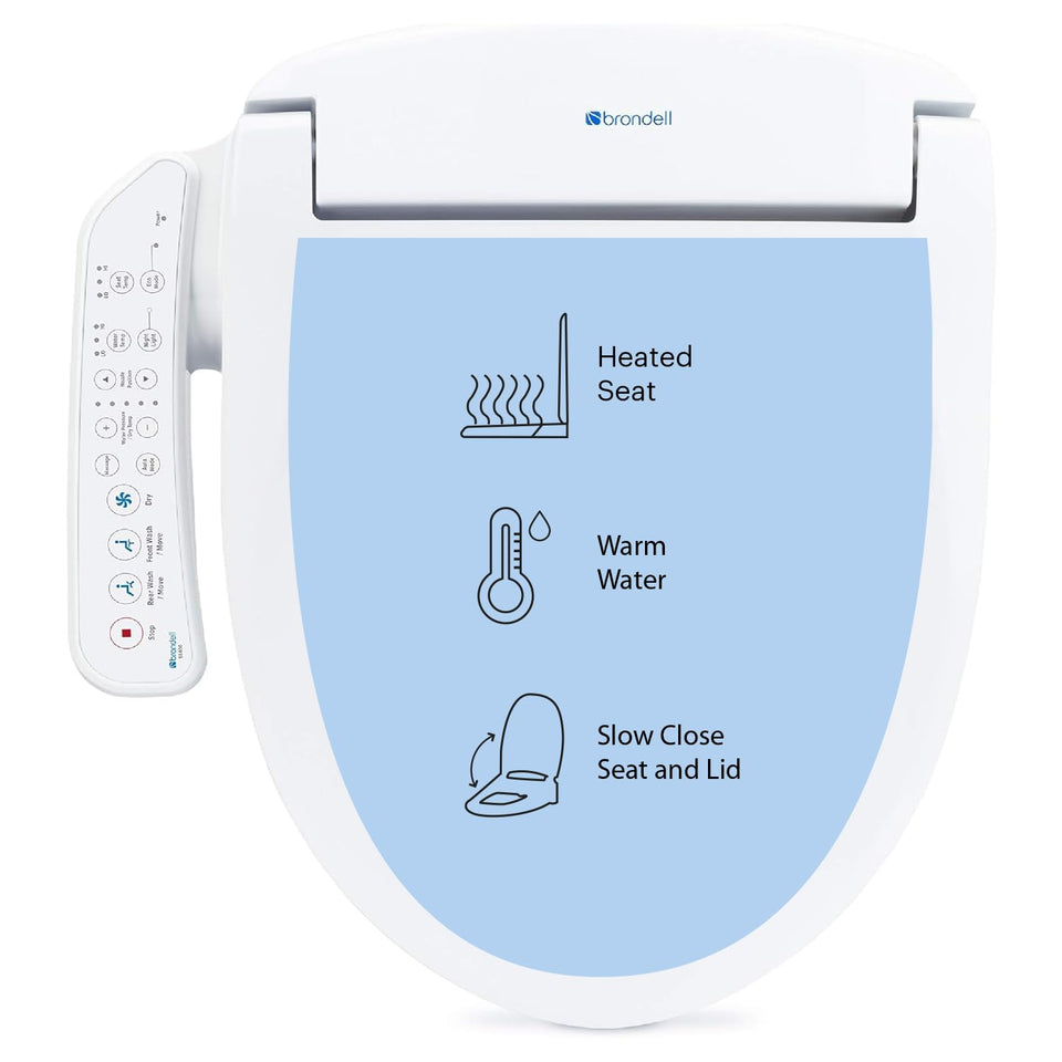 Brondell SE400 side-arm control demonstrates adjustable bidet settings.