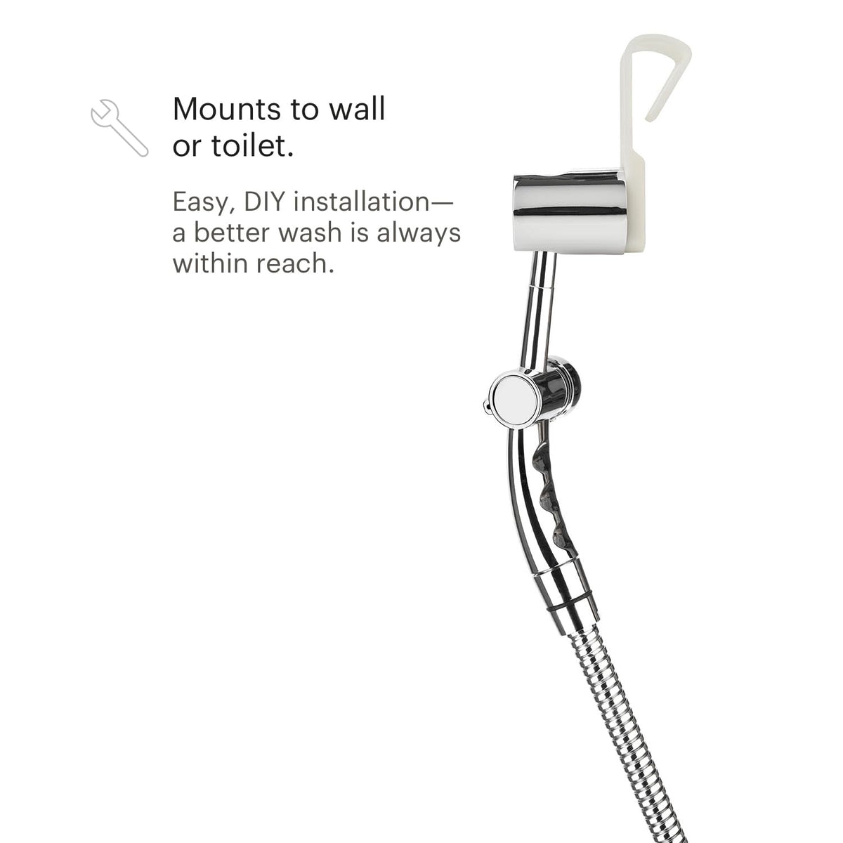 Brondell toilet hose set for versatile bathroom compatibility.