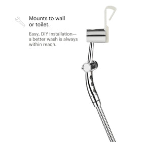 Brondell toilet hose set for versatile bathroom compatibility.