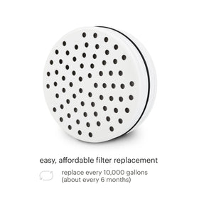 Close-up of Brondell VivaSpring FF-15 filtration media reducing impurities