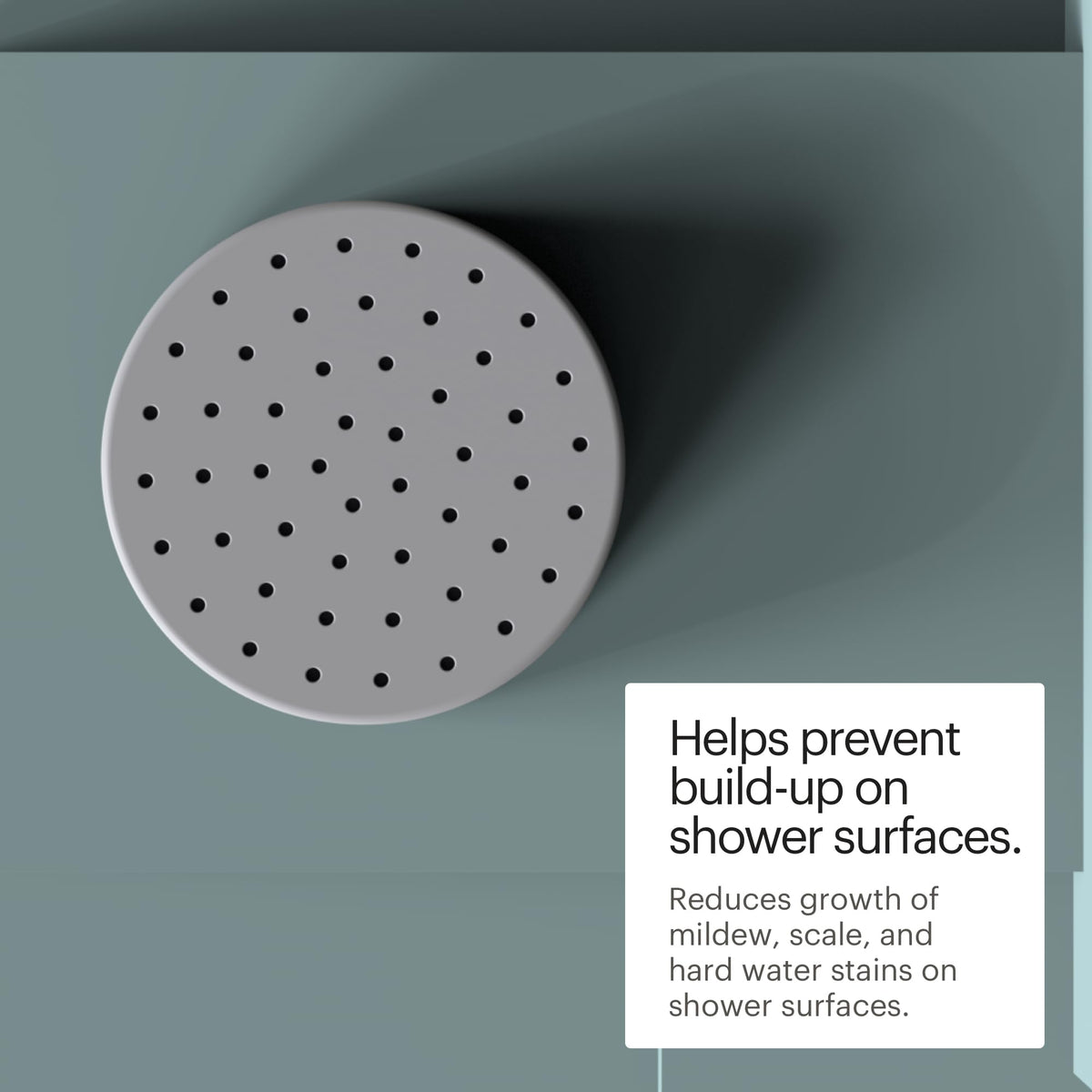 Brondell VivaSpring universal compact filter in use for a refreshing shower experience.