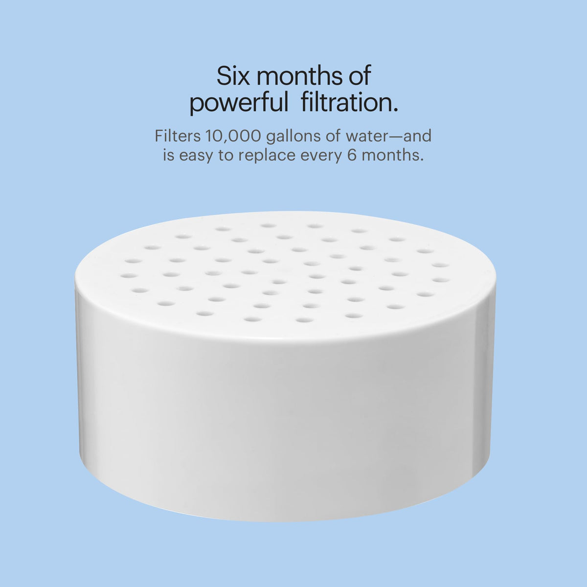 Brondell VivaSpring material close-up showcases dense media for enhanced filtration.
