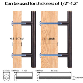 BRONZEHOMM one-half-inch diameter pulls with comfortable grip