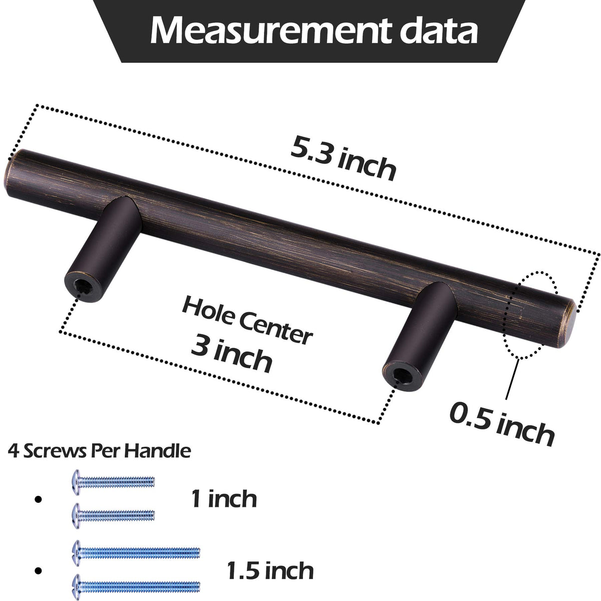 BRONZEHOMM solid stainless cabinet pulls for durable daily use