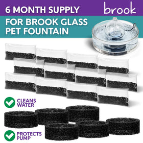 Brook PLA mesh packets optimize water flow around carbon for better hydration.