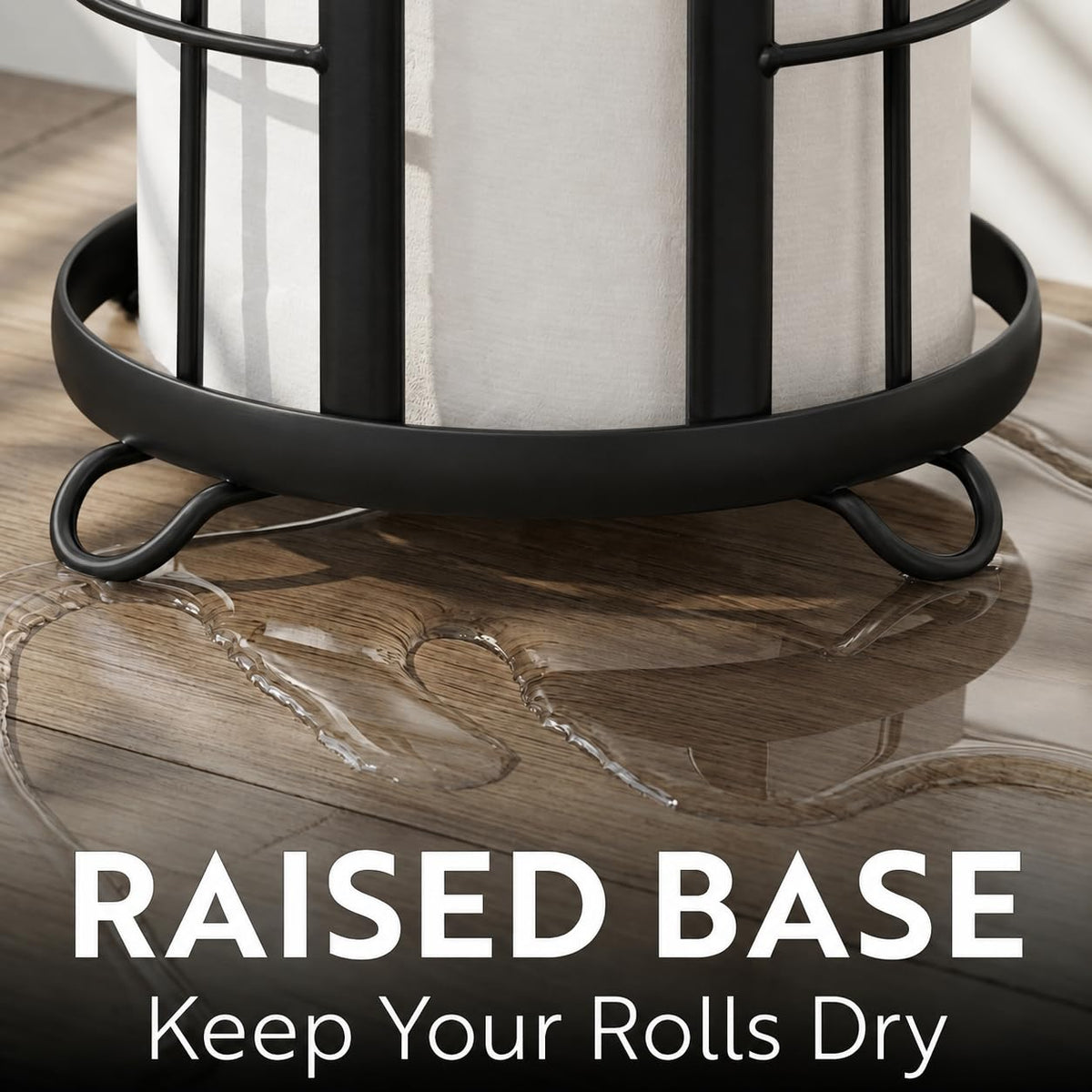 Brookstone bathroom organizer stand keeps essentials within reach for guests and family