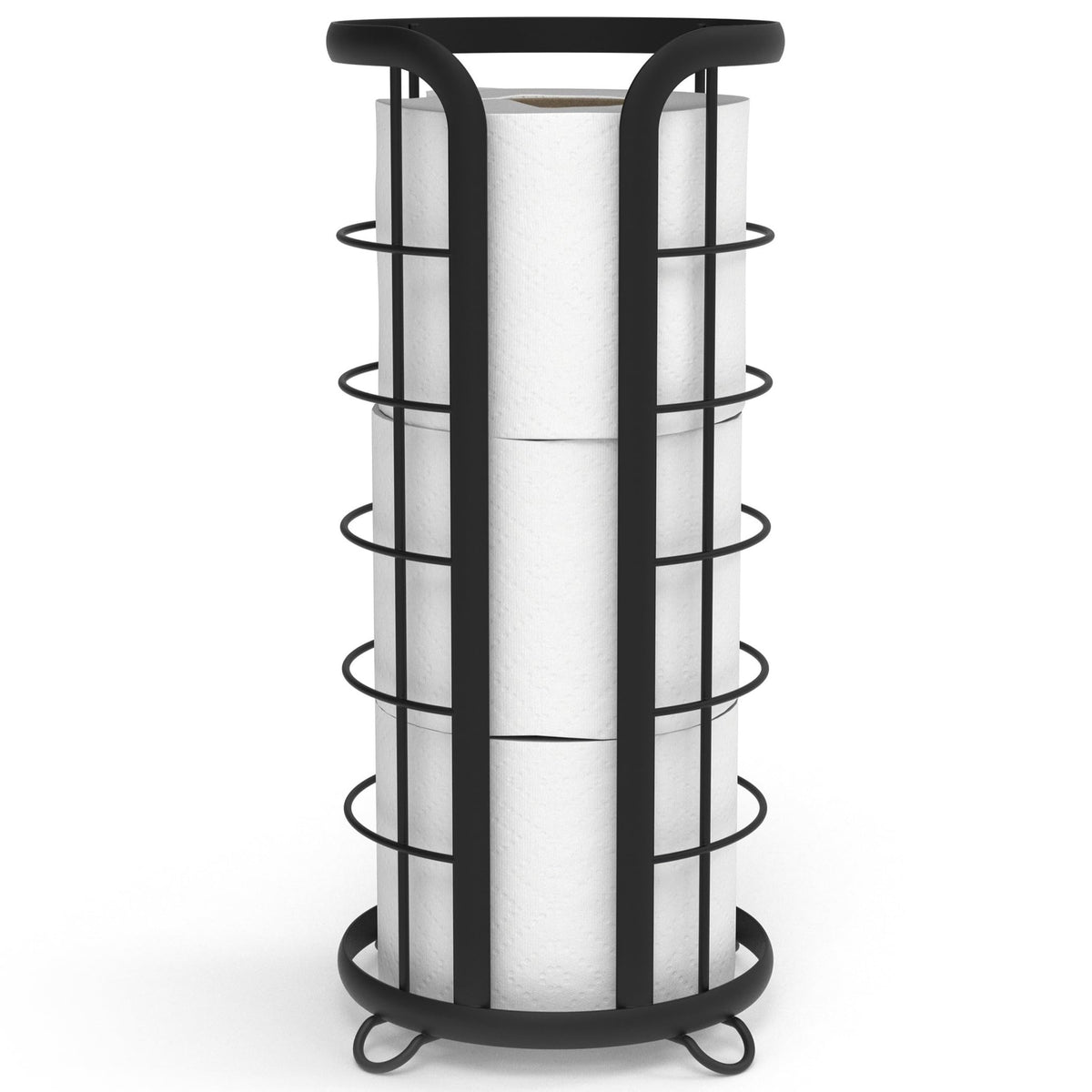 Brookstone mega-roll capacity with 3-rolls display keeps spare rolls ready