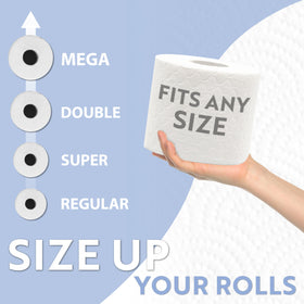 Brookstone mega-roll capacity keeps spare rolls within reach.